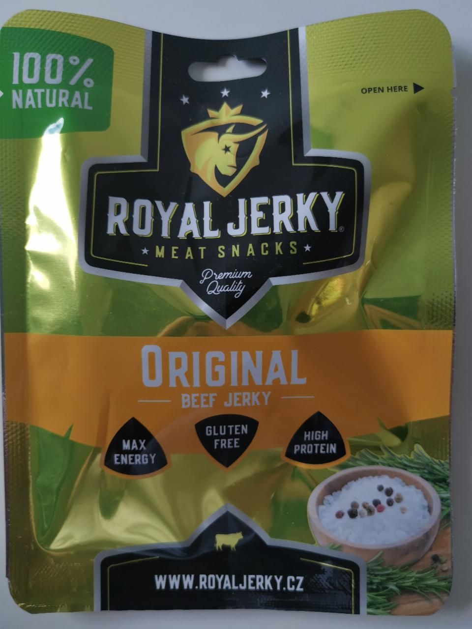 Fotografie - 100% Natural Original Beef Jerky Royal Jerky