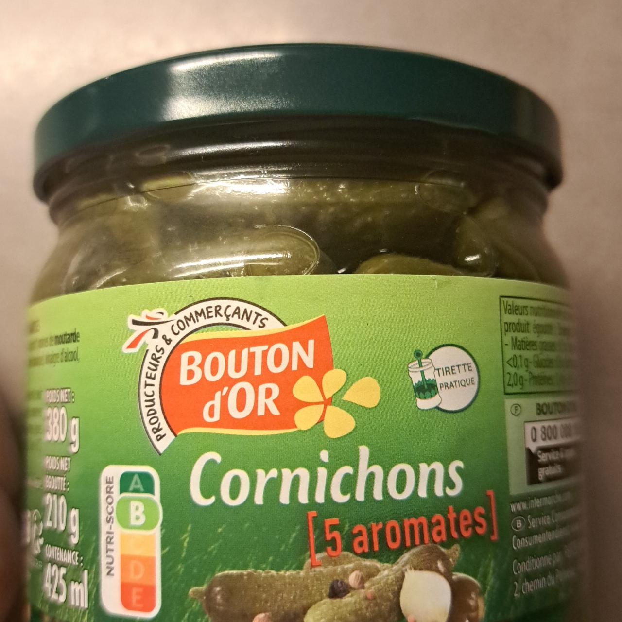 Fotografie - Cornichons aux 5 aromates Bouton d'Or