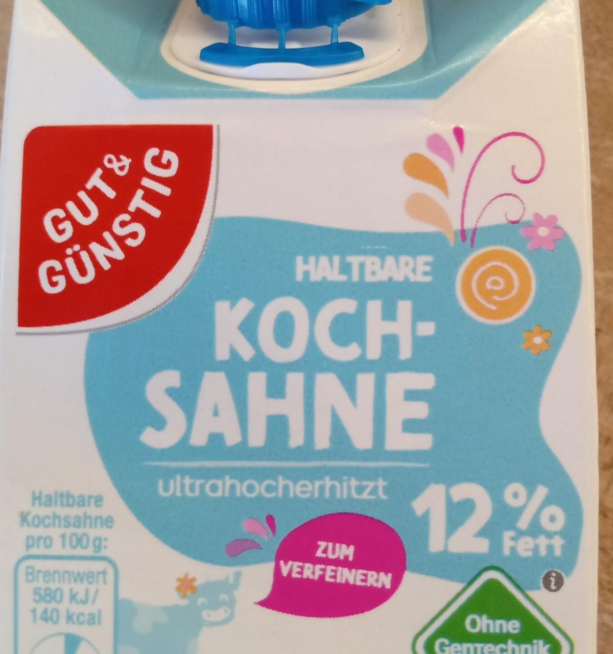 Fotografie - Haltbare Kochsahne 12% Fett Gut & Günstig