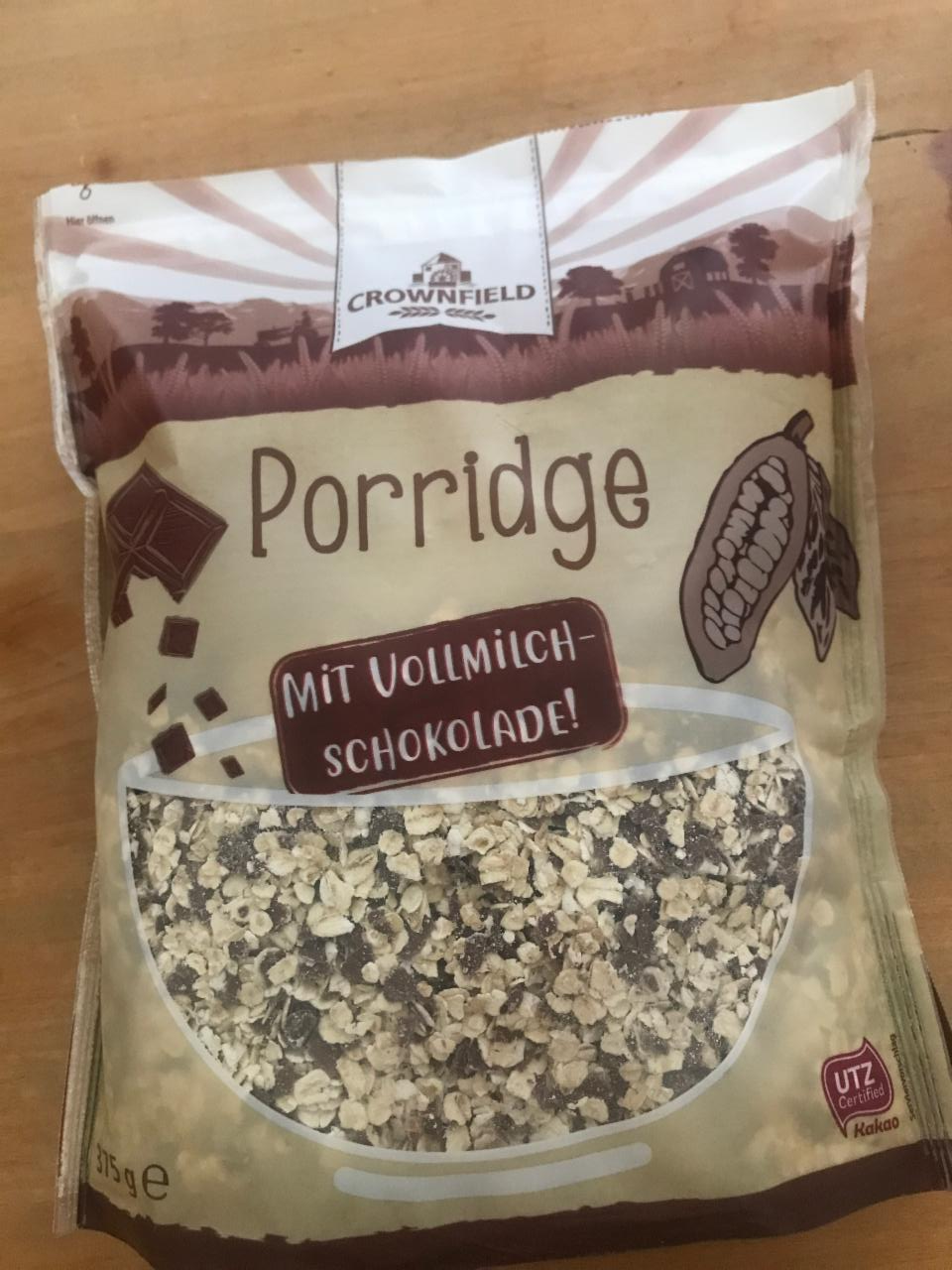 Fotografie - Porridge chocolate, 78% whole grain and 22% milk chocolate Hatherwood