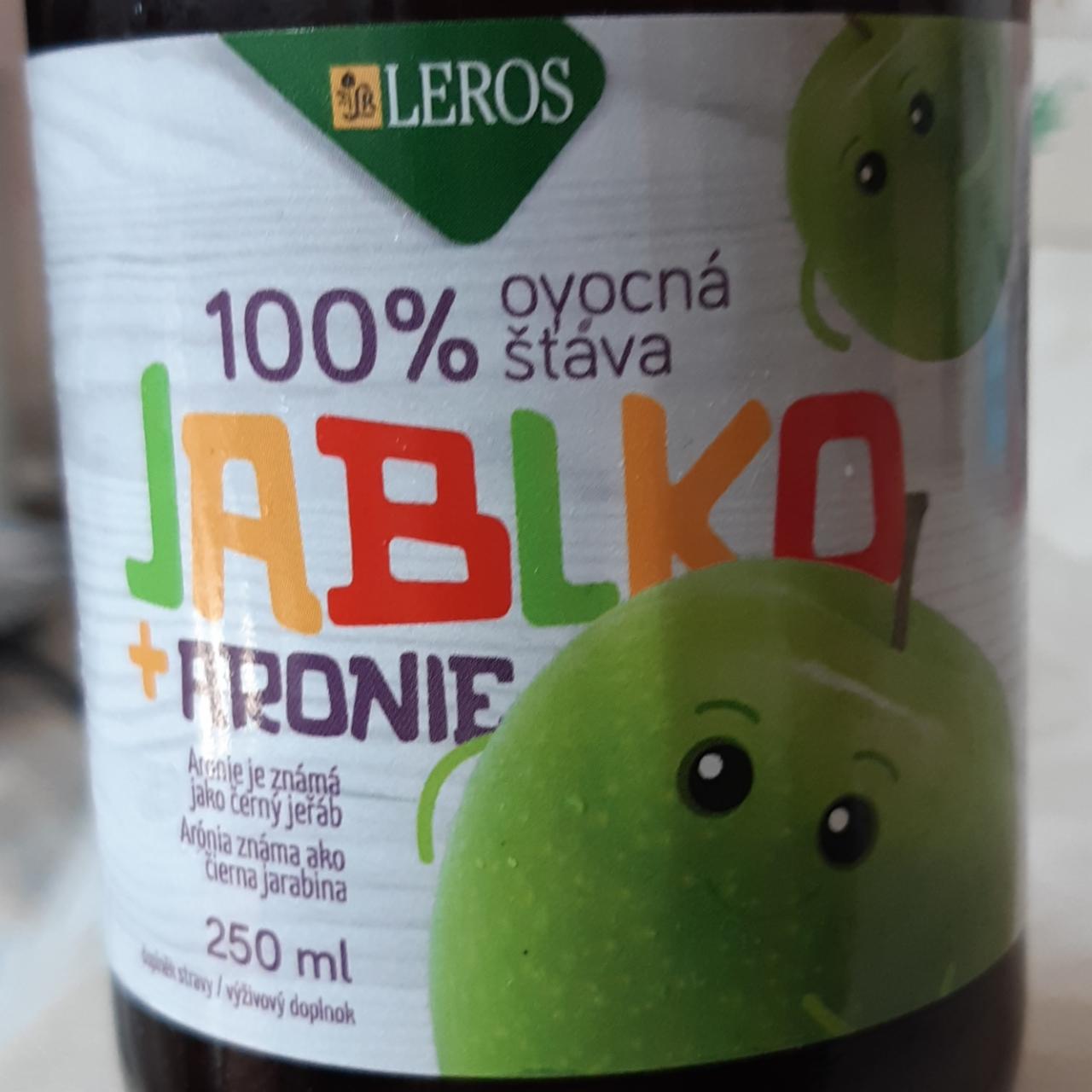 Fotografie - 100% ovocná šťáva Jablko + aronie Leros