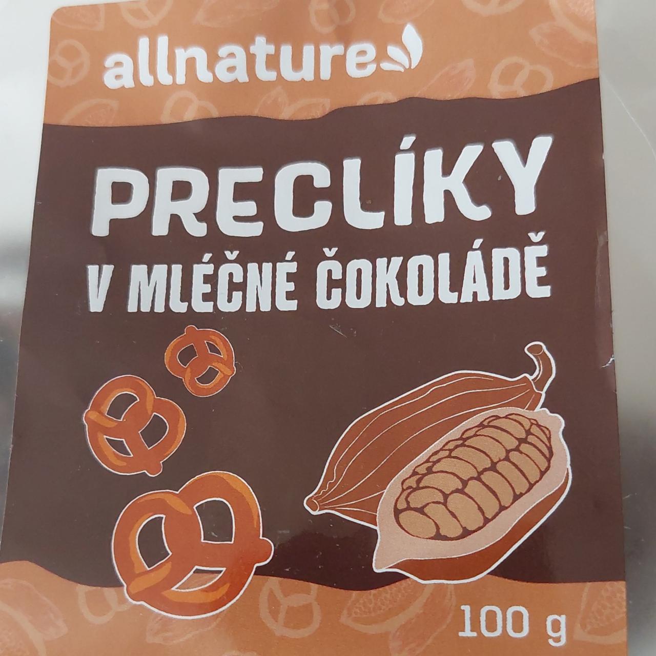 Fotografie - Preclíky v mléčné čokoládě Allnature