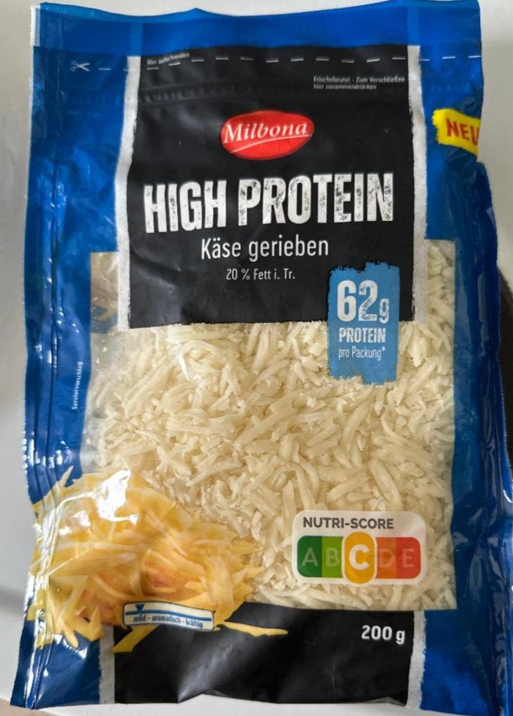 Fotografie - High Protein Käse gerieben Milbona