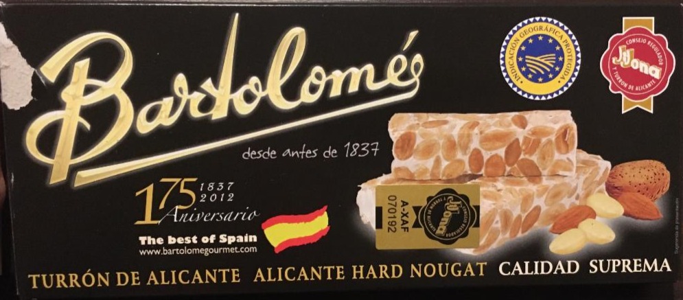 Fotografie - Turrón de alicante Bartolomé