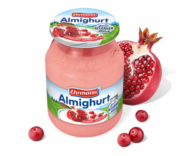 Fotografie - Almighurt Cranberry-Granatapfel Ehrmann