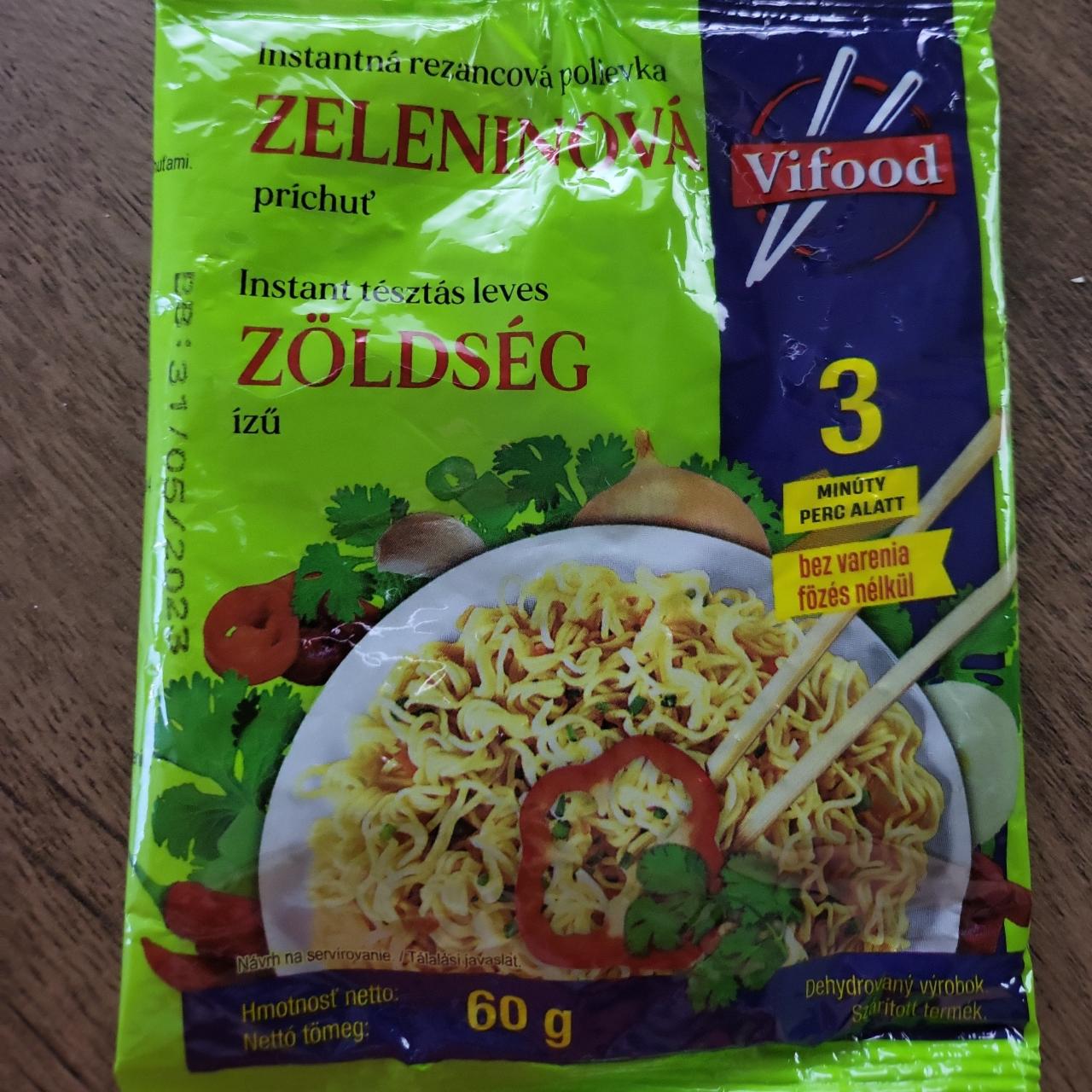 Fotografie - Instantná rezancová polievka zeleninová príchuť Vifood