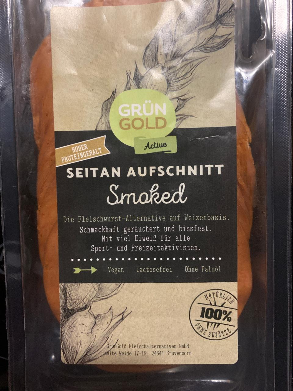 Fotografie - Seitan Aufschnitt Smoked Grün Gold