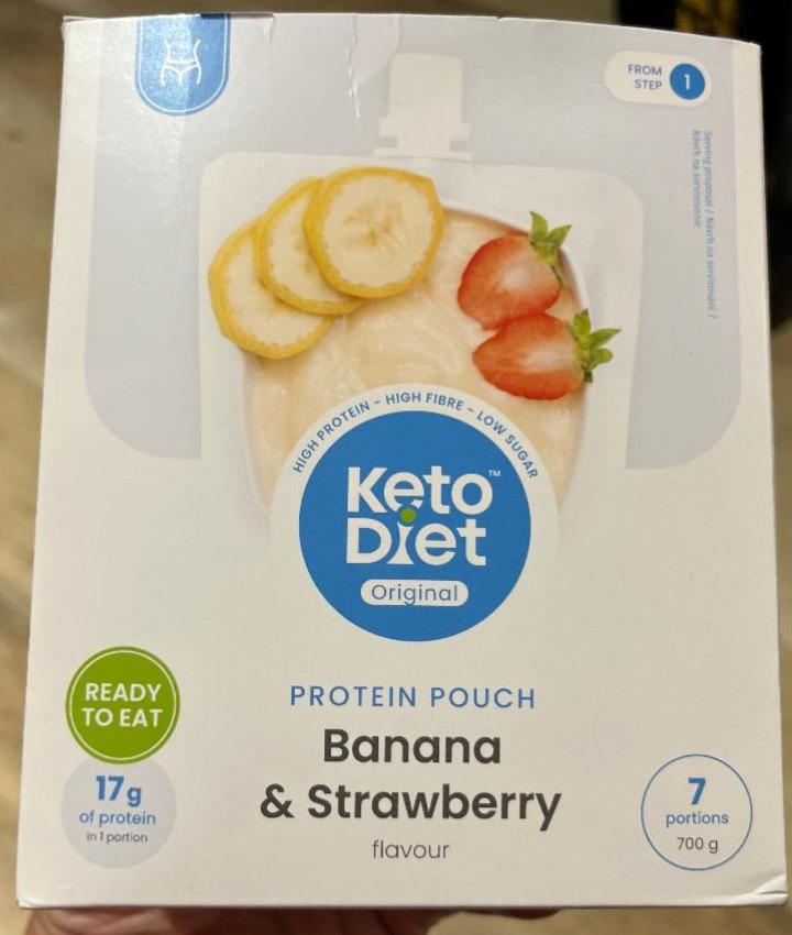 Fotografie - Protein Pouch Banana & Strawberry KetoDiet