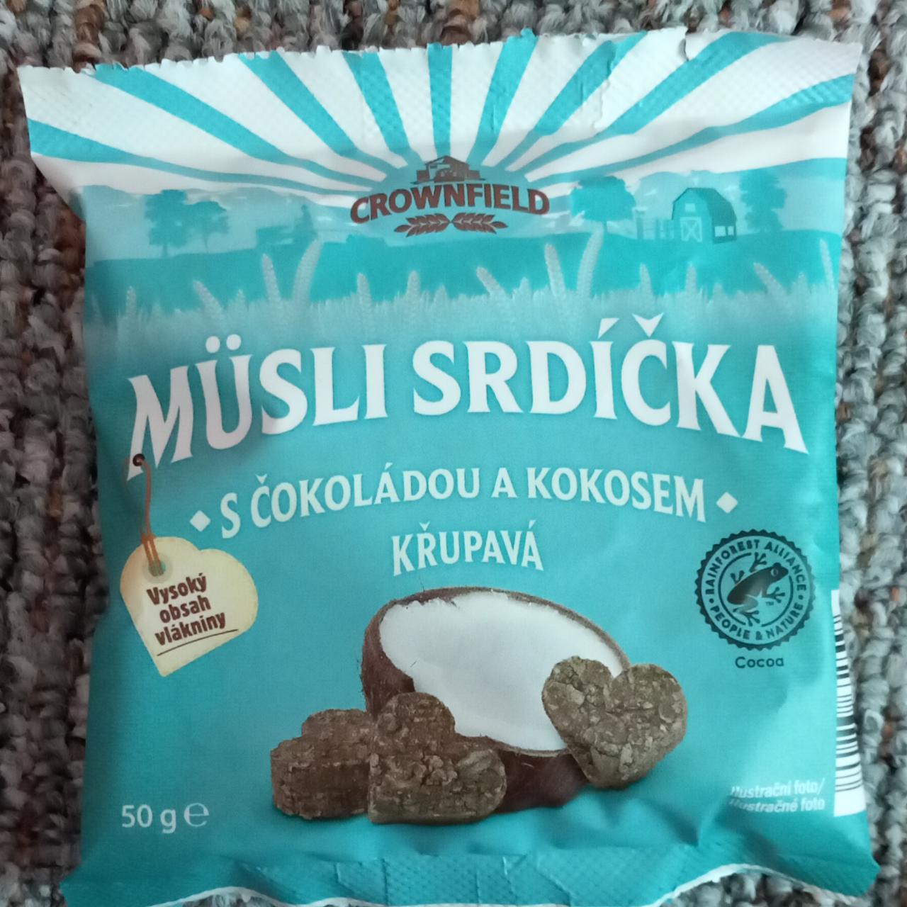 Fotografie - Müsli srdíčka s čokoládou a kokosem křupavá Crownfield