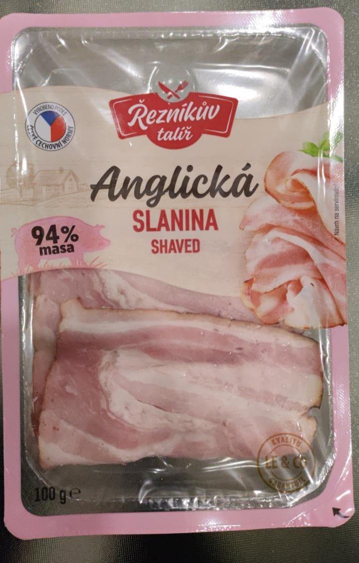 Fotografie - Anglická slanina shaved Řezníkův talíř