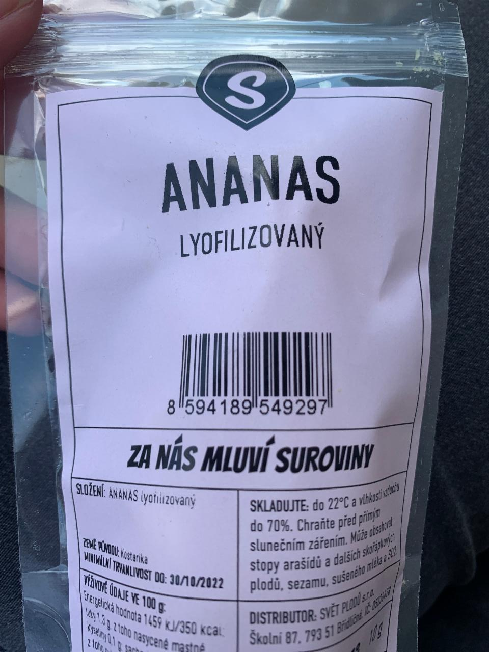 Fotografie - Ananas lyofilizovaný Svět plodů