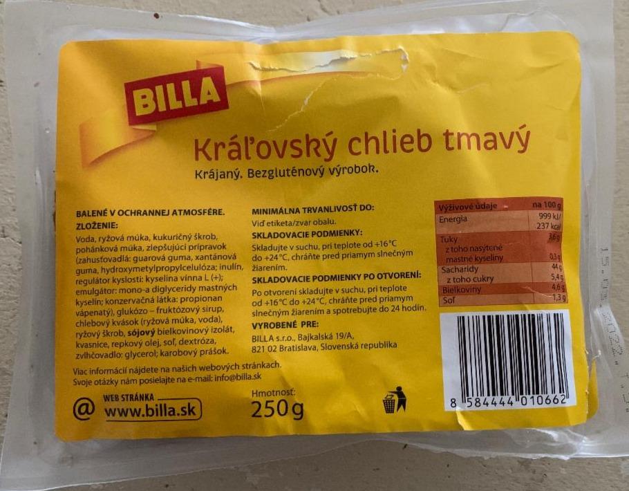 Fotografie - Kráľovský chlieb tmavý Billa