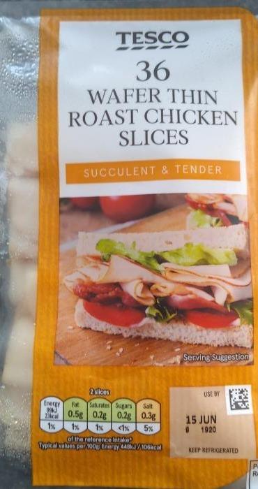 Fotografie - Wafer thin roast chicken slices Tesco