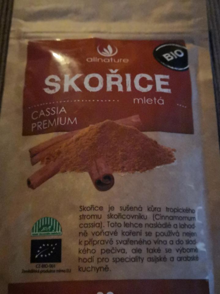 Fotografie - BIO Skořice mletá Cassia premium Allnature