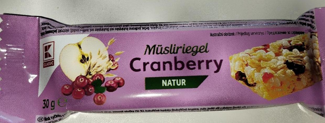 Fotografie - Müsliriegel Cranberry natur K-Classic