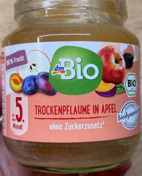 Fotografie - Trockenpflaume in Apfel dmBio