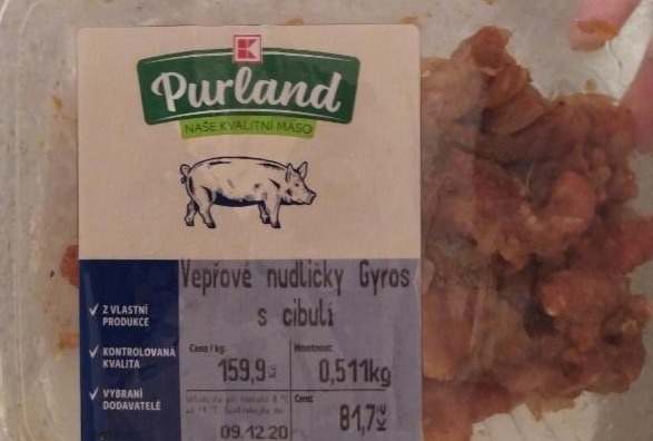 Fotografie - Vepřové nudličky Gyros s cibulí Purland