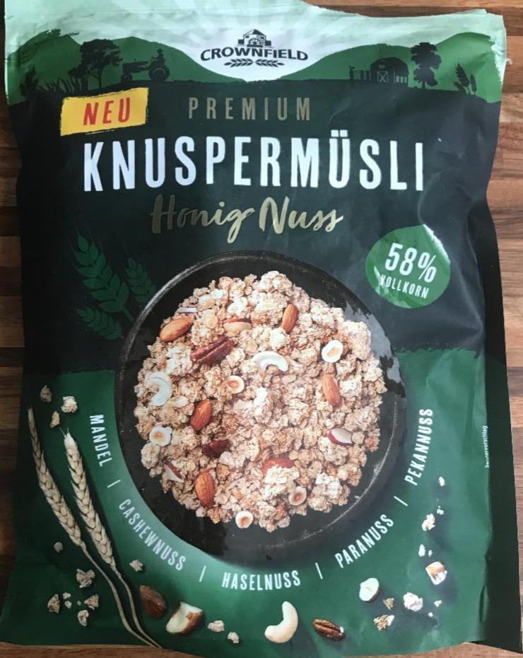 Fotografie - Premium Knuspermüsli Honig Nuss Crownfield