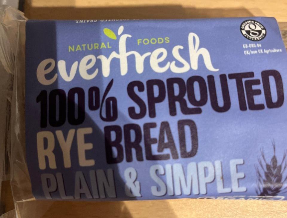 Fotografie - 100% sprouted rye bread plain & simple Everfresh