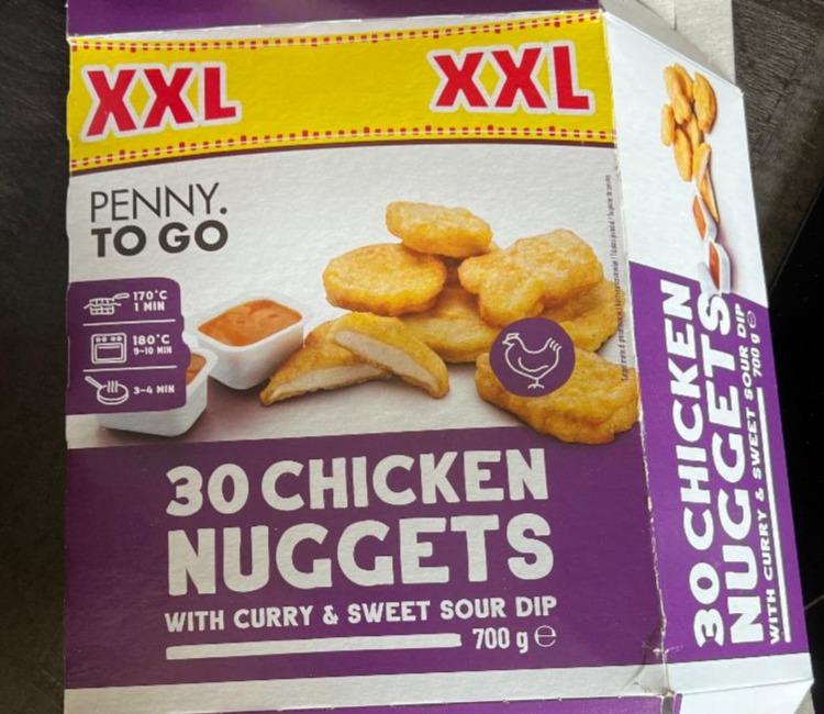 Fotografie - 30 Chicken nuggets with curry & sweet sour dip Penny. To go