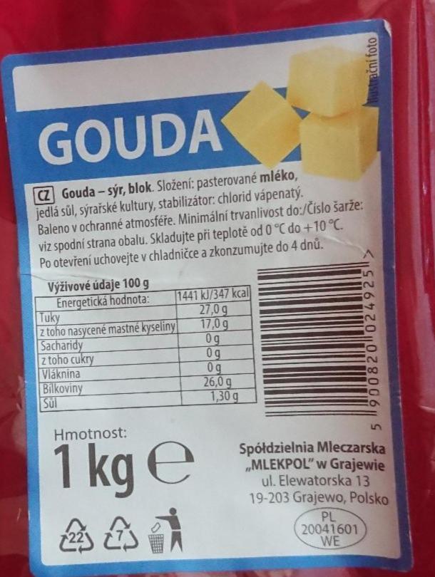 Fotografie - Gouda sýr blok Mlekpol