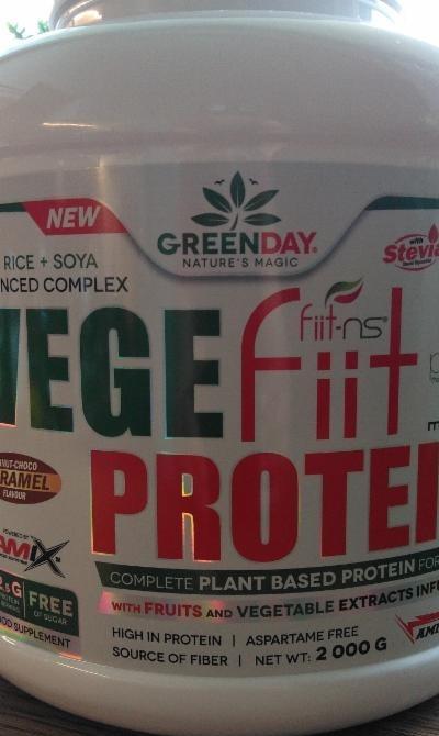 Fotografie - Vegefiit Protein peanut-choco caramel flavour GreenDay