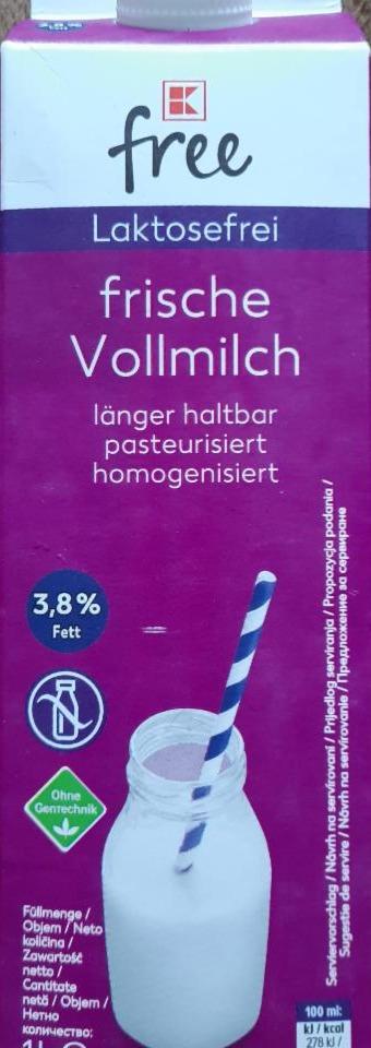 Fotografie - Laktosefrei frische Vollmilch 3,8% fett K-Free