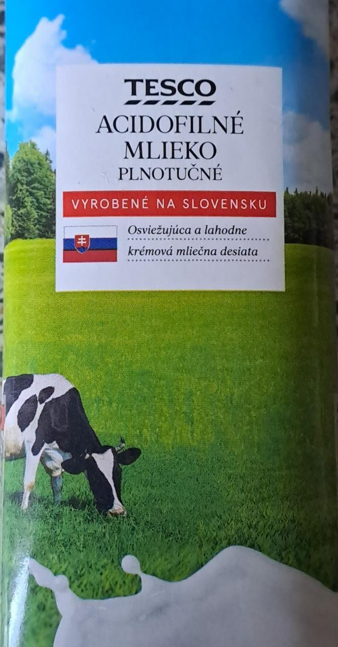 Fotografie - Acidofilní mléko plnotučné Tesco