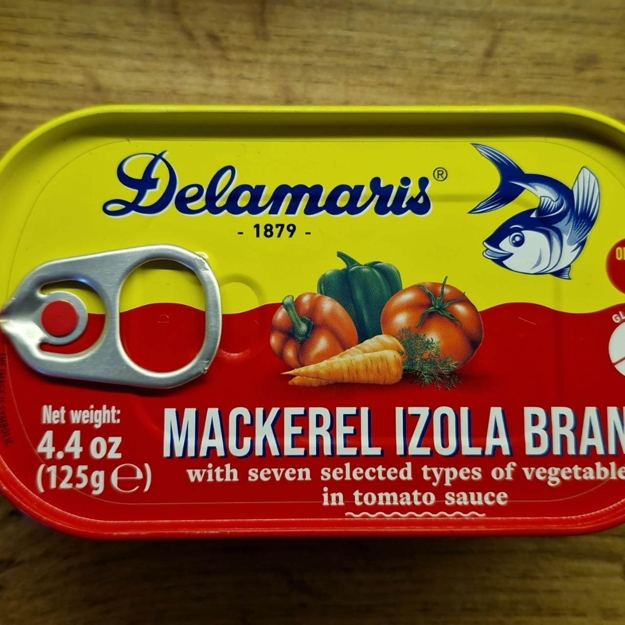 Fotografie - Mackerel Izola Brand with Seven Selected Types of Vegetables in Tomato Sauce Delamaris