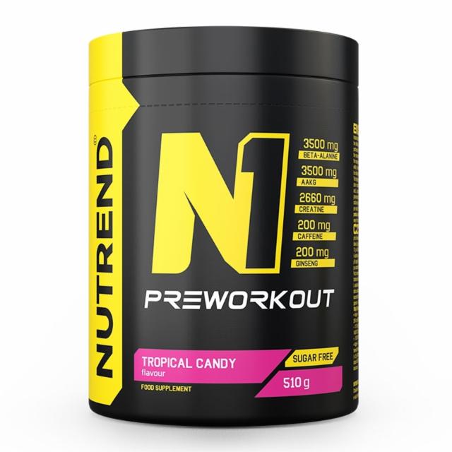 Fotografie - N1 preworkout tropical candy sugar free Nutrend