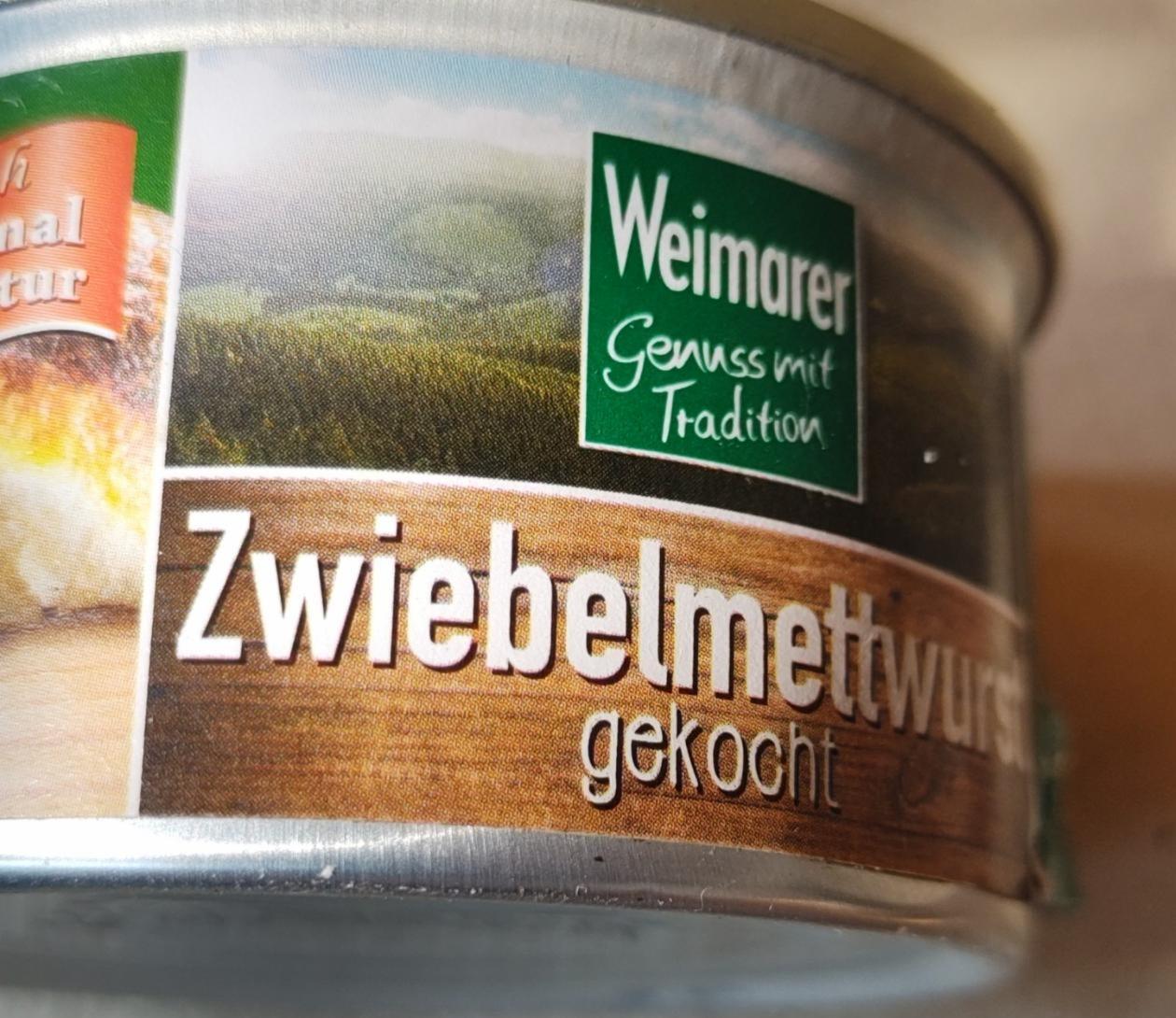 Fotografie - Zwiebelmettwurst gekocht Weimarer