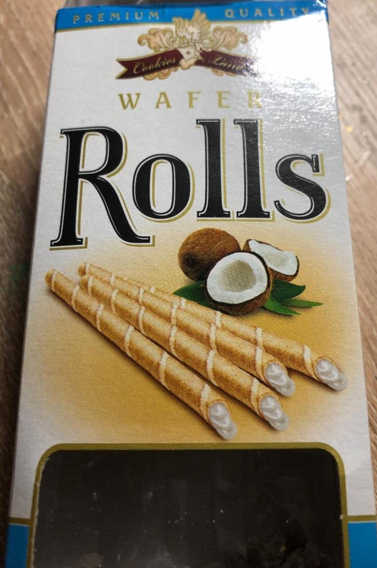 Fotografie - Wafer Rolls Coconut Cookies Land