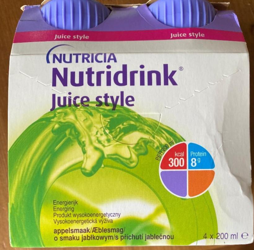 Fotografie - Nutridrink Juice Style jablečná píchuť Nutricia