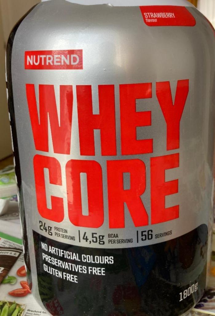 Fotografie - Whey Core strawberry Nutrend