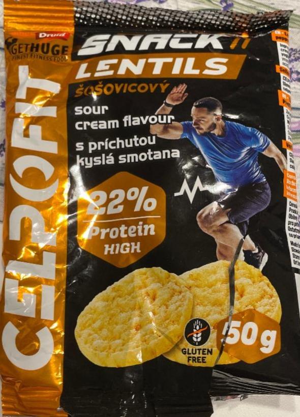 Fotografie - Snack lentils šošovicový s príchutou kyslá smotana celpofit Druid