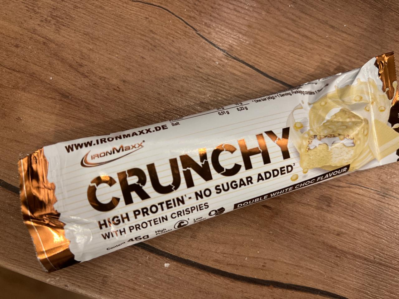 Fotografie - High Protein crunchy double white choc Ironmaxx