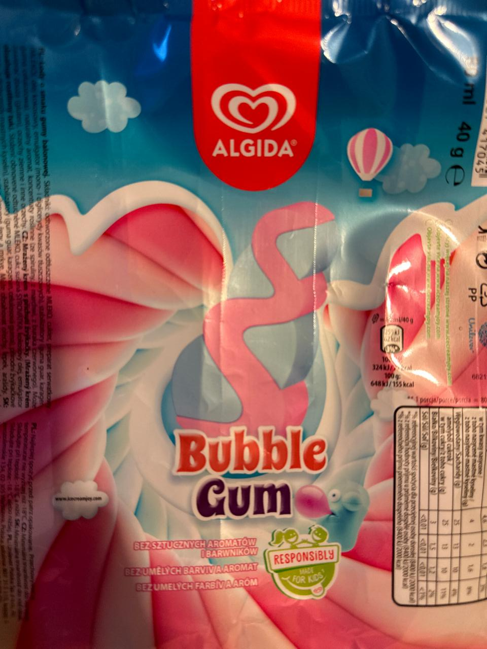 Fotografie - Bubble Gum Algida