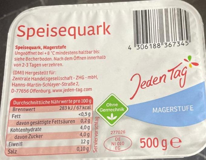 Fotografie - Speisequark magerstufe Jeden Tag