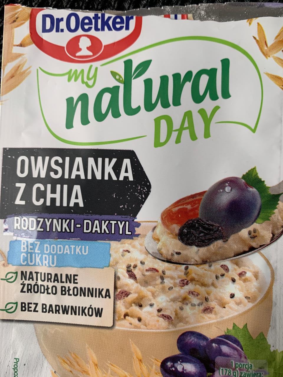 Fotografie - My Natural Day Owsianka z chia rodzynki-daktyl Dr.Oetker