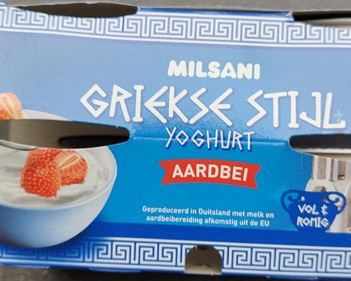 Fotografie - Yoghurt Griekse Stijl Aardbei Milsani