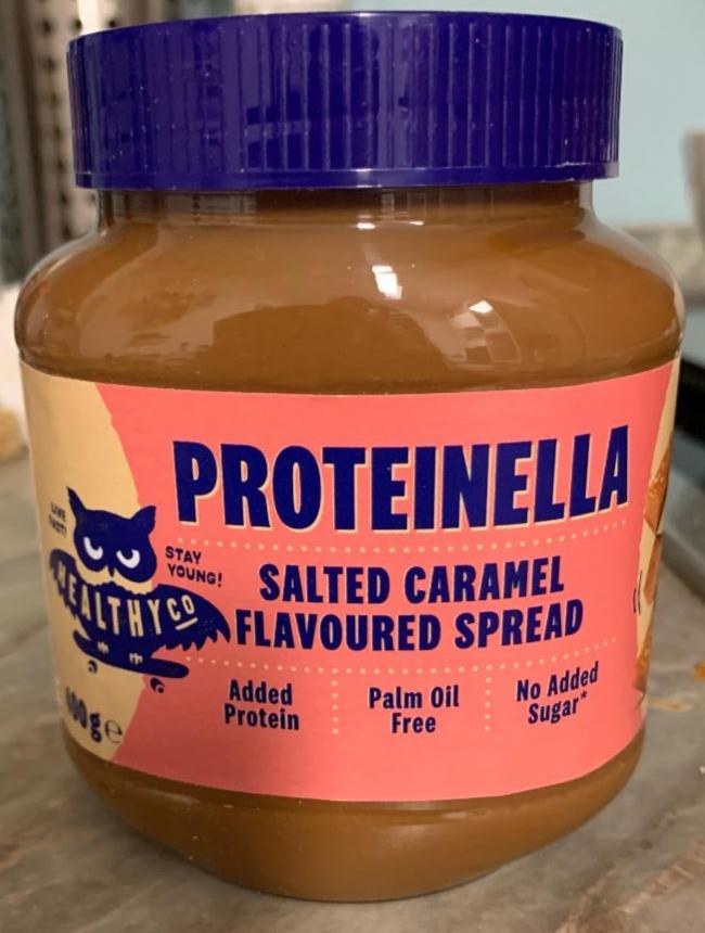 Fotografie - Proteinella salted caramel flavoured spread HealthyCo