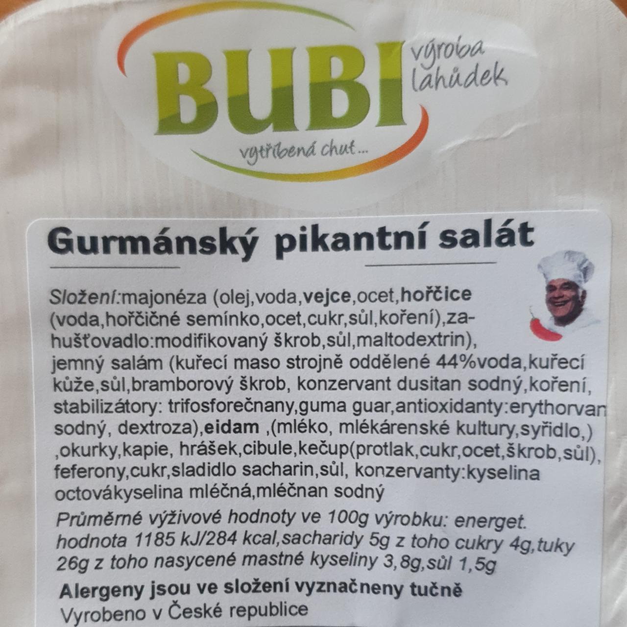 Fotografie - Gurmánský pikantní salát Bubi