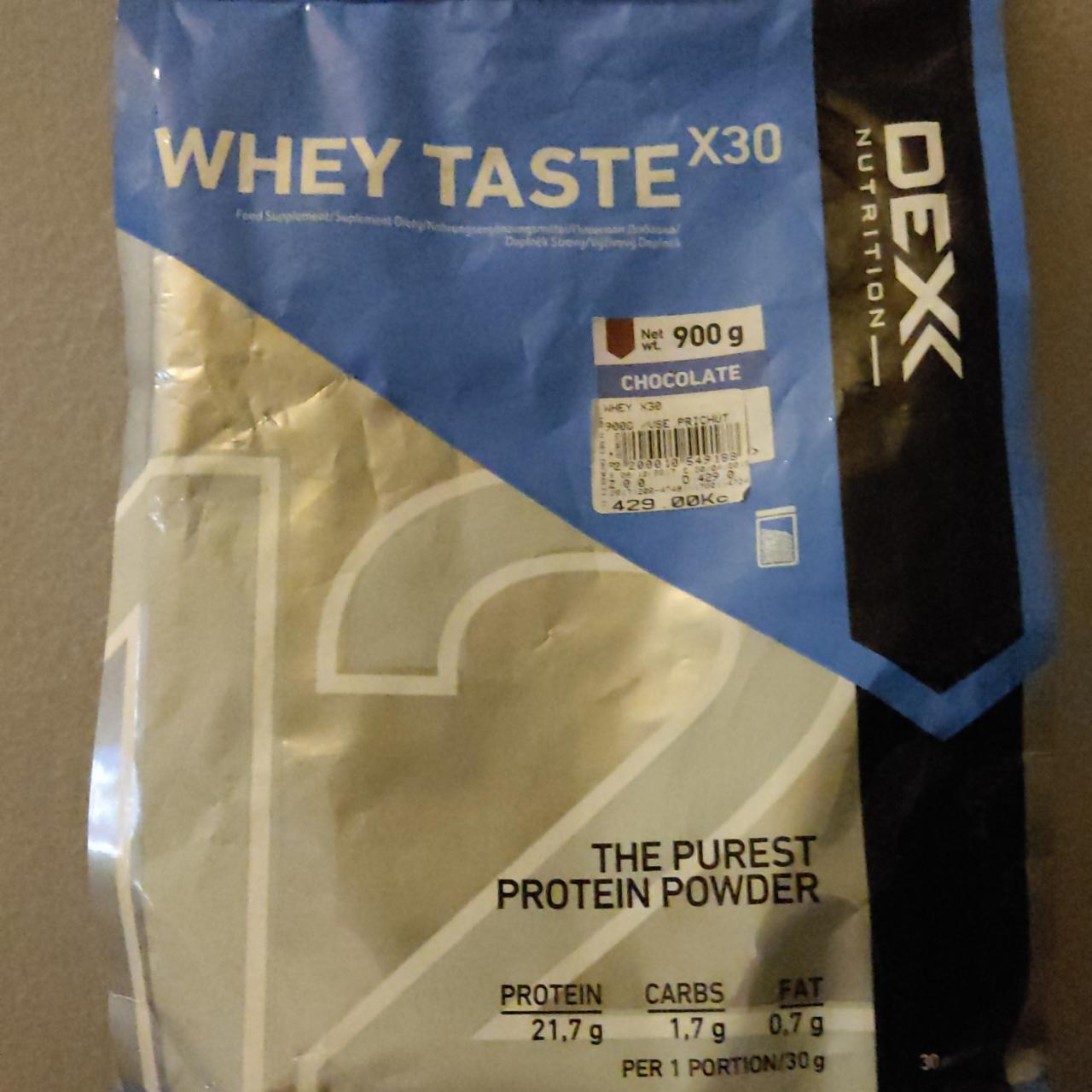 Fotografie - Whey taste X30 chocolate Dex Nutrition