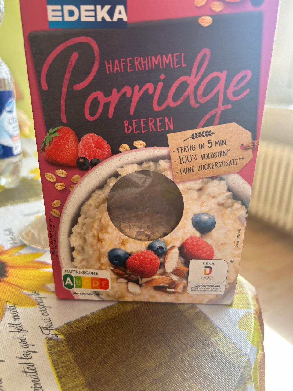 Fotografie - Haferhimmel Porridge Beeren Edeka