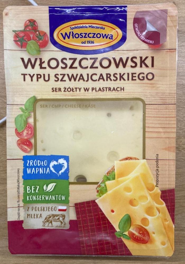 Fotografie - Ser żółty w plastrach Włoszczowski typu szwajcarskiego Włoszczowa