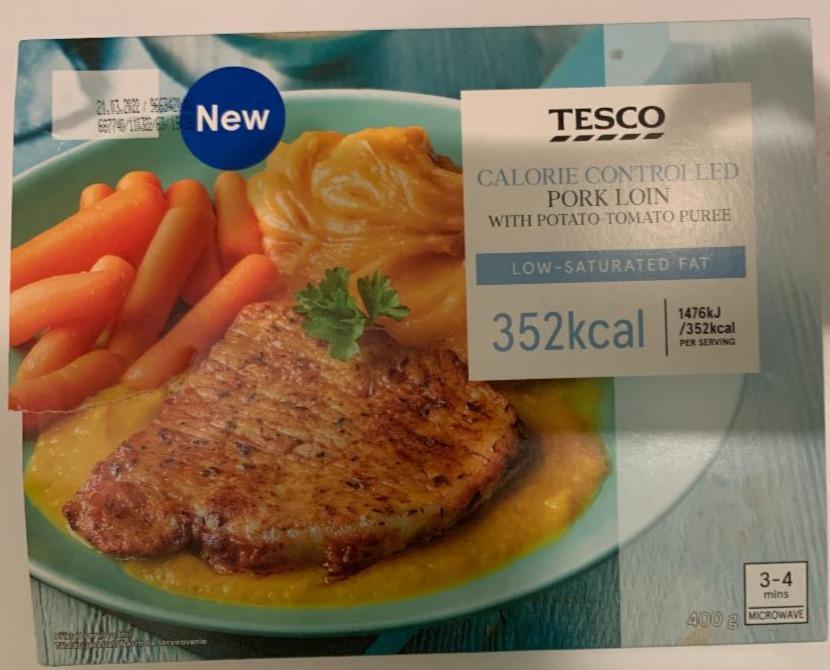 Fotografie - Calorie controlled Pork Loin with Potato-Tomato Puree Tesco