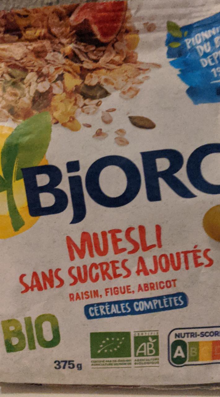 Fotografie - Muesli Sans Sucre Ajoutés Raisin, Figue, Abricot Bjorg