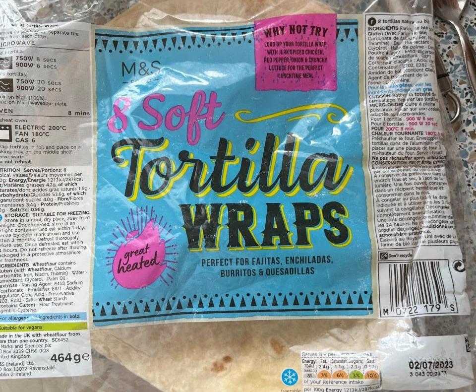 Fotografie - Soft Tortilla Wraps M&S Food