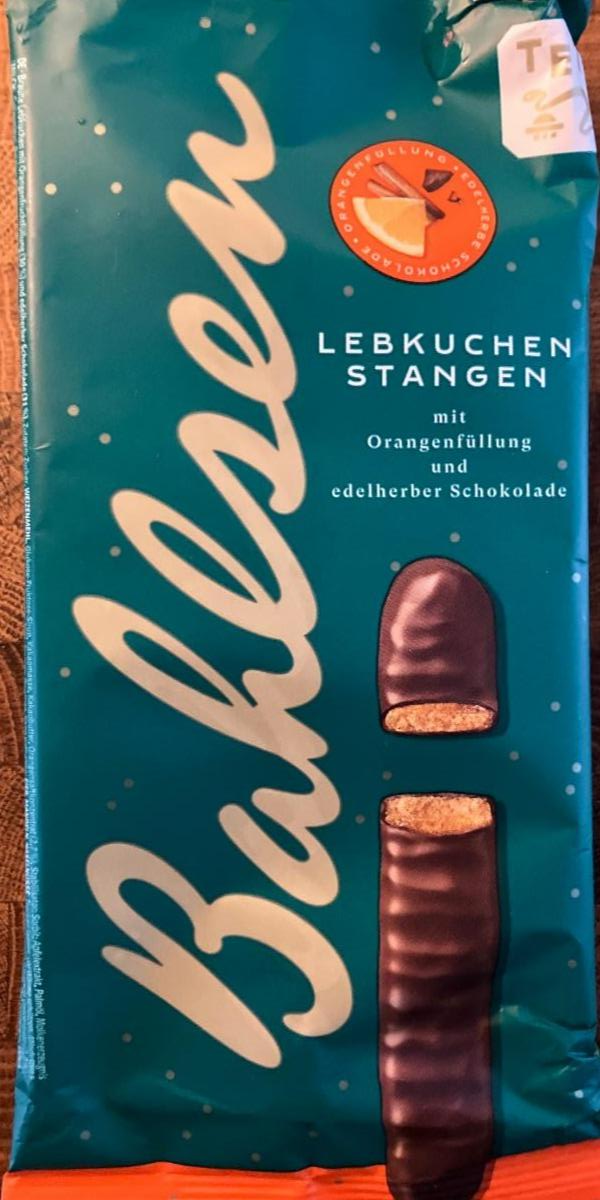 Fotografie - Lebkuchen Stangen mit Orangenfüllung und edelherber Schokolade Bahlsen