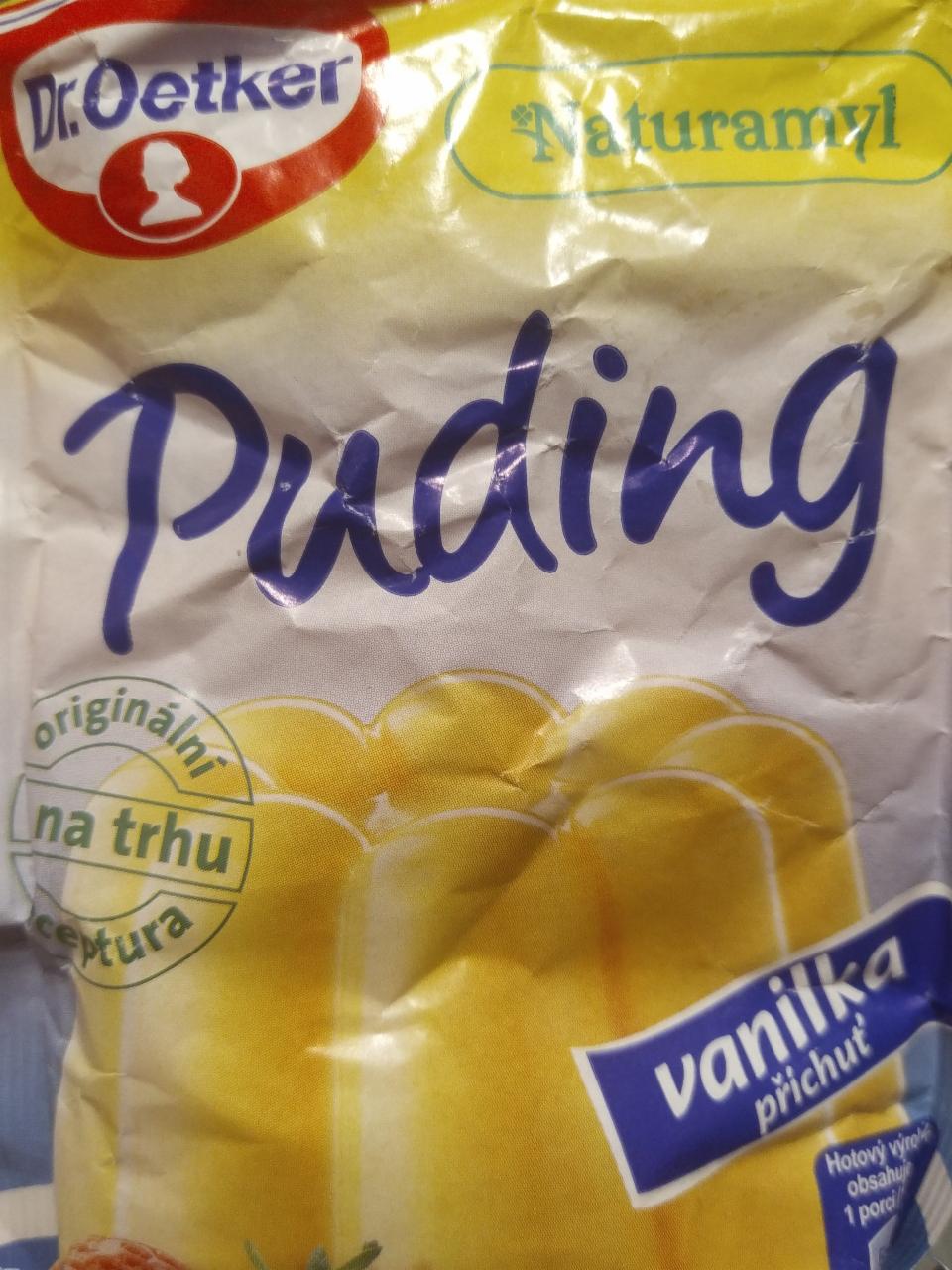 Fotografie - Dr.Oetker vanilkový puding Naturamyl (hotový pokrm)